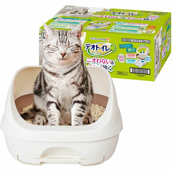 ユニチャーム】 デオトイレ フード付き本体セット ナチュラル