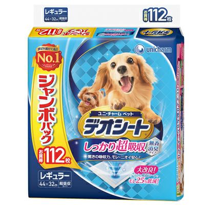 【デオシート】　4袋＋おまけ　ジャンボパック　レギュラー ユニチャーム】デオシート ジャンボパック レギュラー 112枚 | ペット