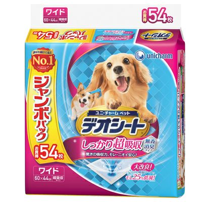 値下げ依頼️⭕️デオシートレギュラー、ワイドⅹ2 ジャンボパック まとめ売り ユニチャーム】デオシート ジャンボパック ワイド 54枚 | ペットランド