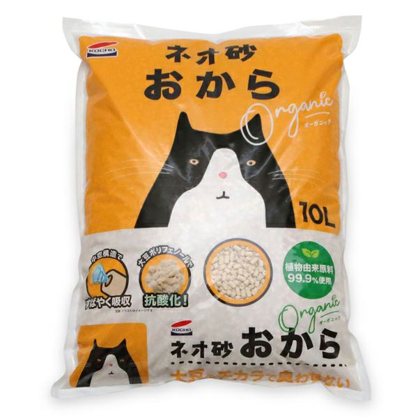 コーチョー】ネオ砂 猫砂 オカラ(おから砂) 10L | ペットランドピース