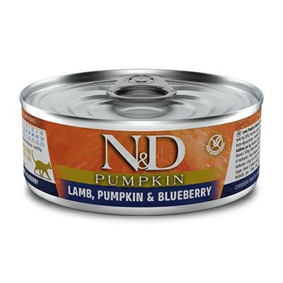 ファルミナ】 パンプキン ウエット ラム ブルーベリー入り 成猫用 70g